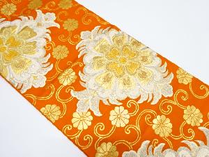 アンティーク　華紋に菊唐草模様織り出し袋帯（着用可）